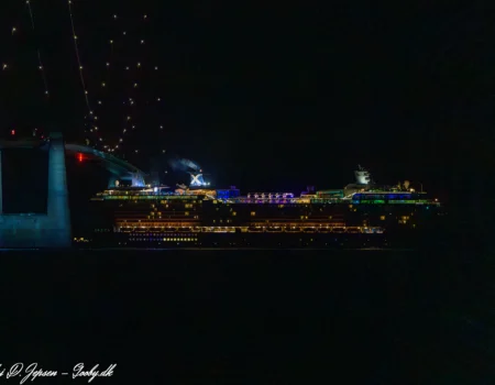 Celebrity Silhouette nordgående i Storebælt d. 22. maj 2023. Foto: Nicolaj D. Jepsen