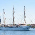 Sea Cloud Spirit afsejler fra København d. 9. juli 2023. Foto: Nicolaj D. Jepsen