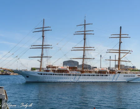 Sea Cloud Spirit afsejler fra København d. 9. juli 2023. Foto: Nicolaj D. Jepsen