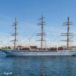 Sea Cloud Spirit afsejler fra København d. 9. juli 2023. Foto: Nicolaj D. Jepsen