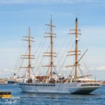 Sea Cloud Spirit afsejler fra København d. 9. juli 2023. Foto: Nicolaj D. Jepsen