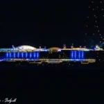 AIDAnova passerede Storebæltsbroen d. 1. oktober 2023. Foto: Nicolaj D. Jepsen