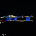 AIDAnova passerede Storebæltsbroen d. 1. oktober 2023. Foto: Nicolaj D. Jepsen