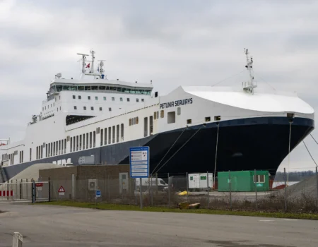 Petunia Seaways i Nyborg d. 27. februar 2024. Foto: Nicolaj D. Jepsen