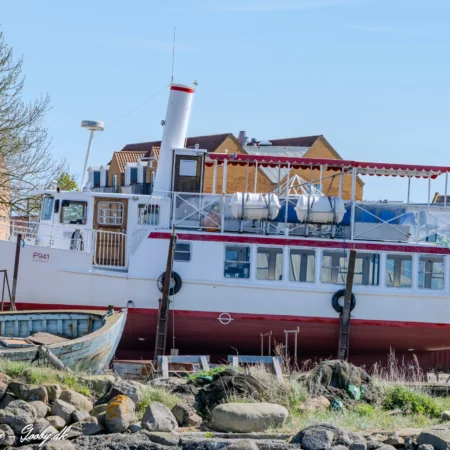 Skjelskør V på beddingen i Korsør d. 6. maj 2025. Foto: Nicolaj D. Jepsen