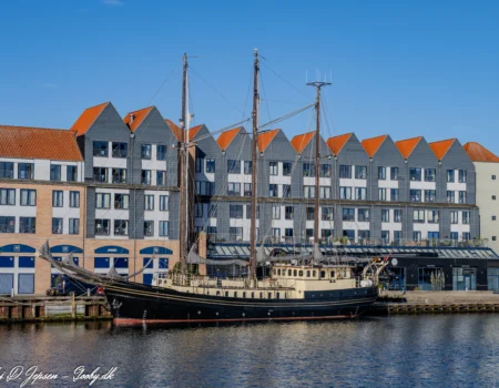 Skonnerten Jylland i Korsør d. 9. maj 2025. Foto: Nicolaj D. Jepsen