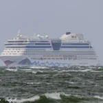 AIDAdiva sydgående i Storebælt d. 6. april 2026. Foto: Nicolaj D. Jepsen