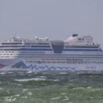 AIDAdiva sydgående i Storebælt d. 6. april 2026. Foto: Nicolaj D. Jepsen