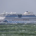 AIDAdiva sydgående i Storebælt d. 6. april 2026. Foto: Nicolaj D. Jepsen