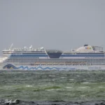 AIDAdiva sydgående i Storebælt d. 6. april 2026. Foto: Nicolaj D. Jepsen