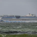 AIDAdiva sydgående i Storebælt d. 6. april 2026. Foto: Nicolaj D. Jepsen