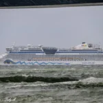 AIDAdiva sydgående i Storebælt d. 6. april 2026. Foto: Nicolaj D. Jepsen