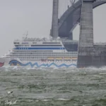 AIDAdiva sydgående i Storebælt d. 6. april 2026. Foto: Nicolaj D. Jepsen