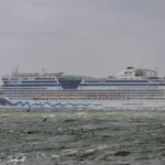 AIDAdiva sydgående i Storebælt d. 6. april 2026. Foto: Nicolaj D. Jepsen