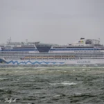 AIDAdiva sydgående i Storebælt d. 6. april 2026. Foto: Nicolaj D. Jepsen