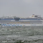 AIDAdiva sydgående i Storebælt d. 6. april 2026. Foto: Nicolaj D. Jepsen