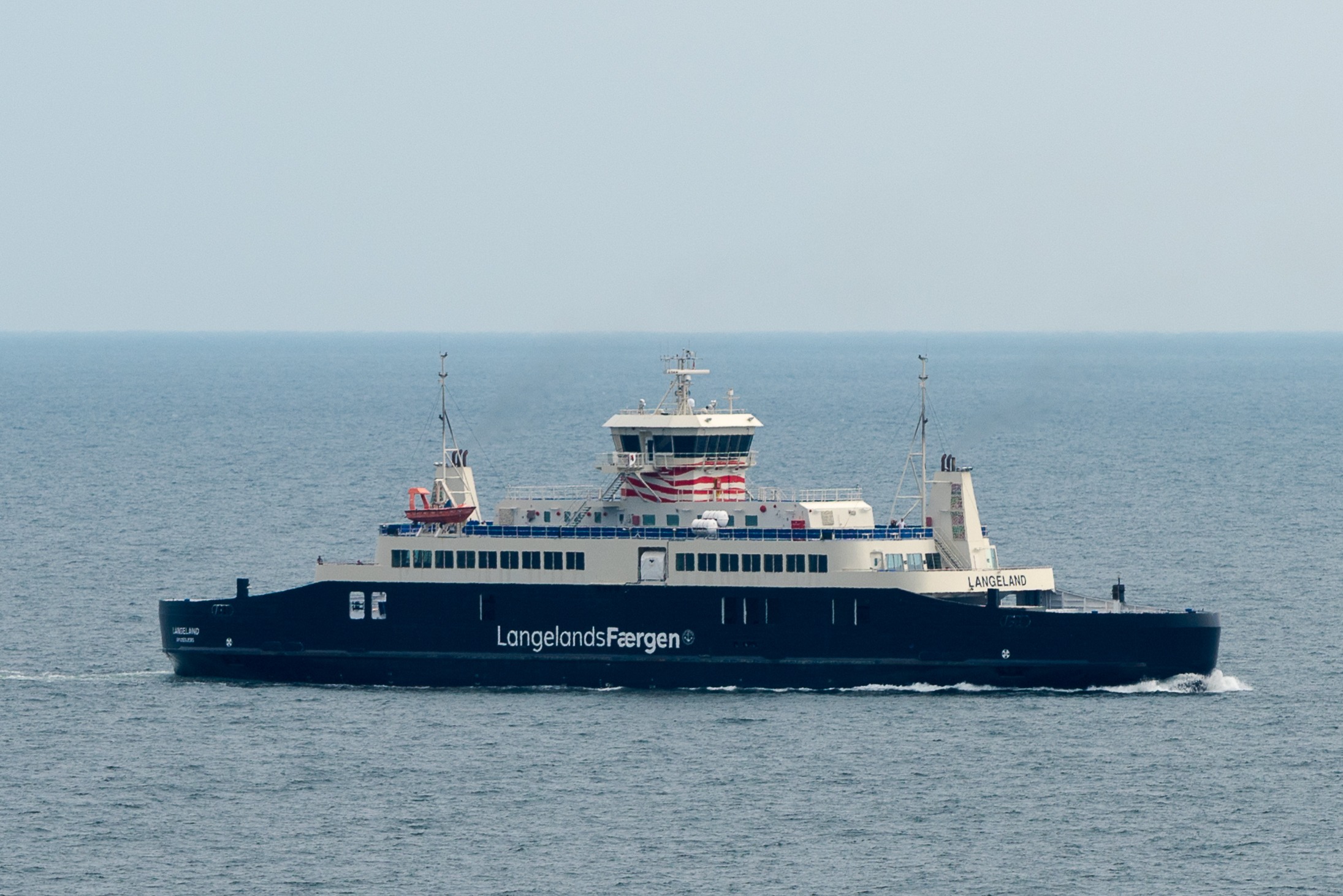 Langeland på vej over Storebælt d. 31. juli 2018. Foto: Nicolaj D. Jepsen