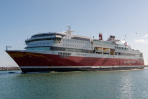 Stavangerfjord afsejler fra Hirtshals d. 9. august 2018. Foto: Nicolaj D. Jepsen