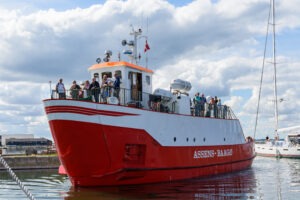 Baagø-Færgen anløber Assens d. 3. august 2020. Foto: Nicolaj D. Jepsen