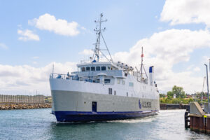 Frigg Sydfyen afgår fra Fynshav d. 4. august 2023. Foto: Nicolaj D. Jepsen