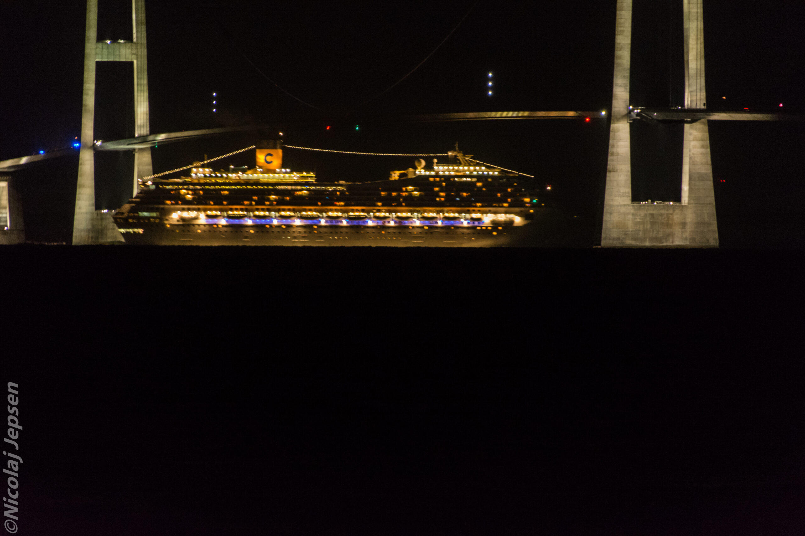 Costa Fortuna nordgående i Storebælt d. 9. august 2014. Foto: Nicolaj D. Jepsen