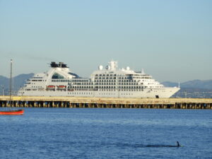 Seabourn Odyssey anløber San Francisco d. 17. november 2023. Foto: Anita Jepsen 