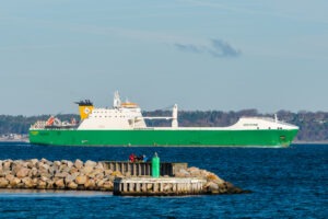 Eddystone sydgående i Øresund ud for Helsingør d. 18. november 2018. Foto: Nicolaj D. Jepsen