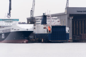 Meleq ved værftet i Flensburg d. 4. marts 2017. Foto: Nicolaj D. Jepsen