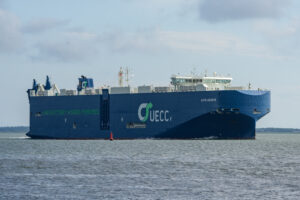 Auto Achieve afsejler fra Esbjerg d. 3. august 2023. Foto: Nicolaj D. Jepsen